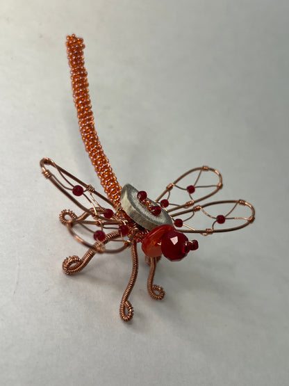 Red Dragonfly Decoration