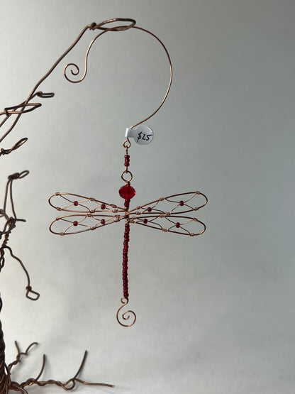 Red Dragonfly Ornament