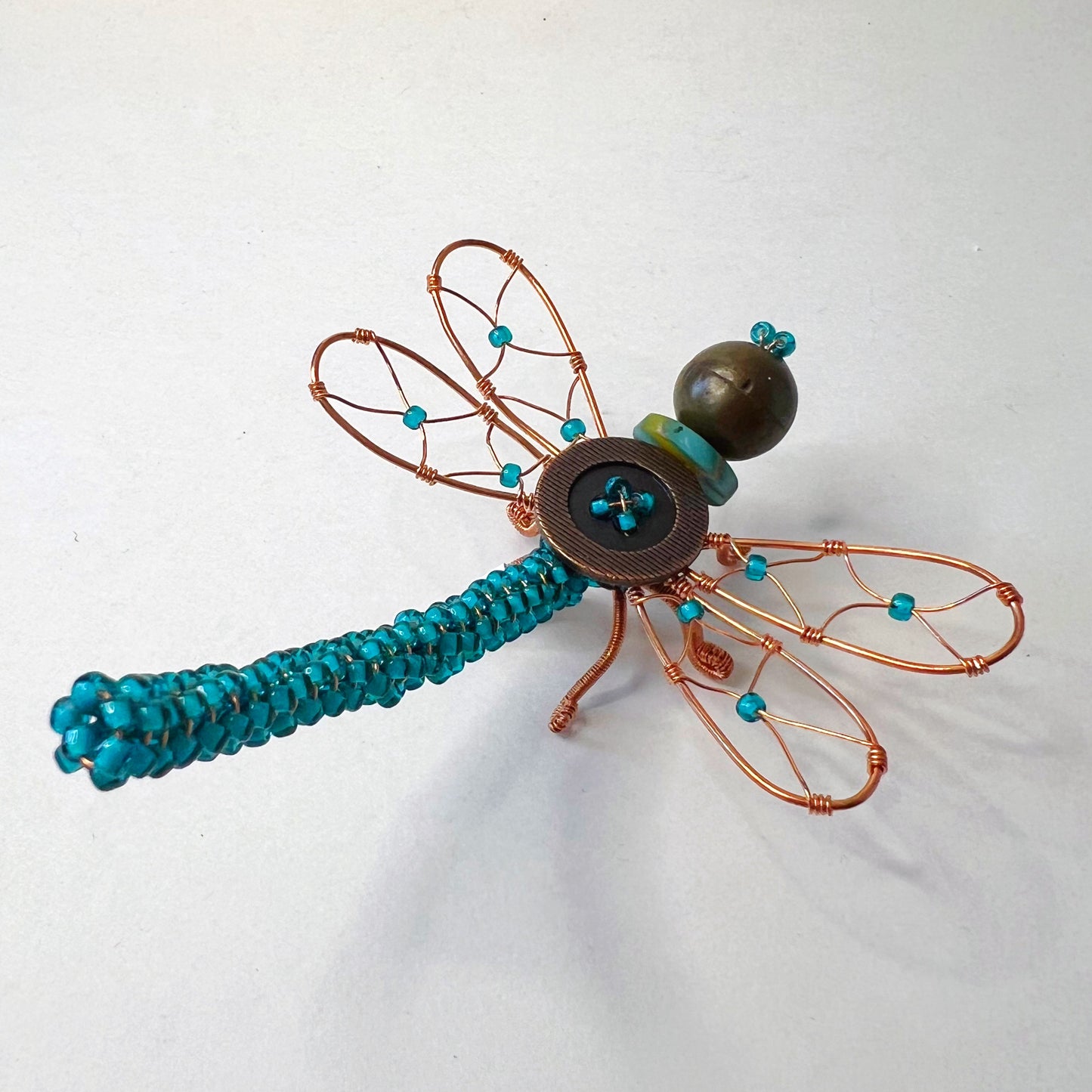 Teal Dragonfly Decoration