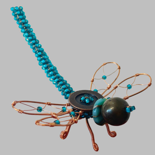 Teal Dragonfly Decoration