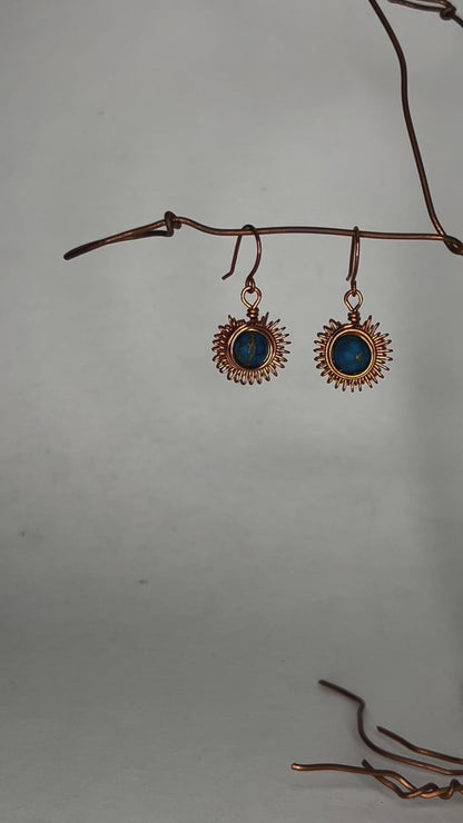 Turquoise Starburst Earrings