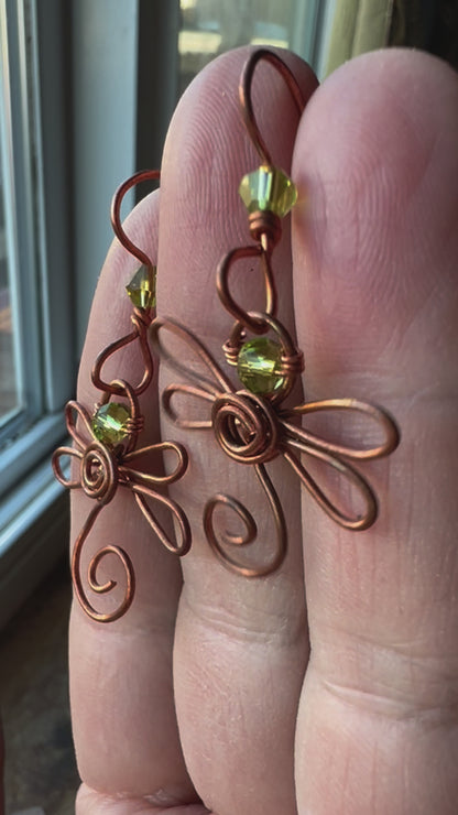 Wire Dragonfly Earrings